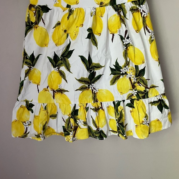 English Factory Yellow Lemon Print Mini Dress Size Large - Picture 3 of 9